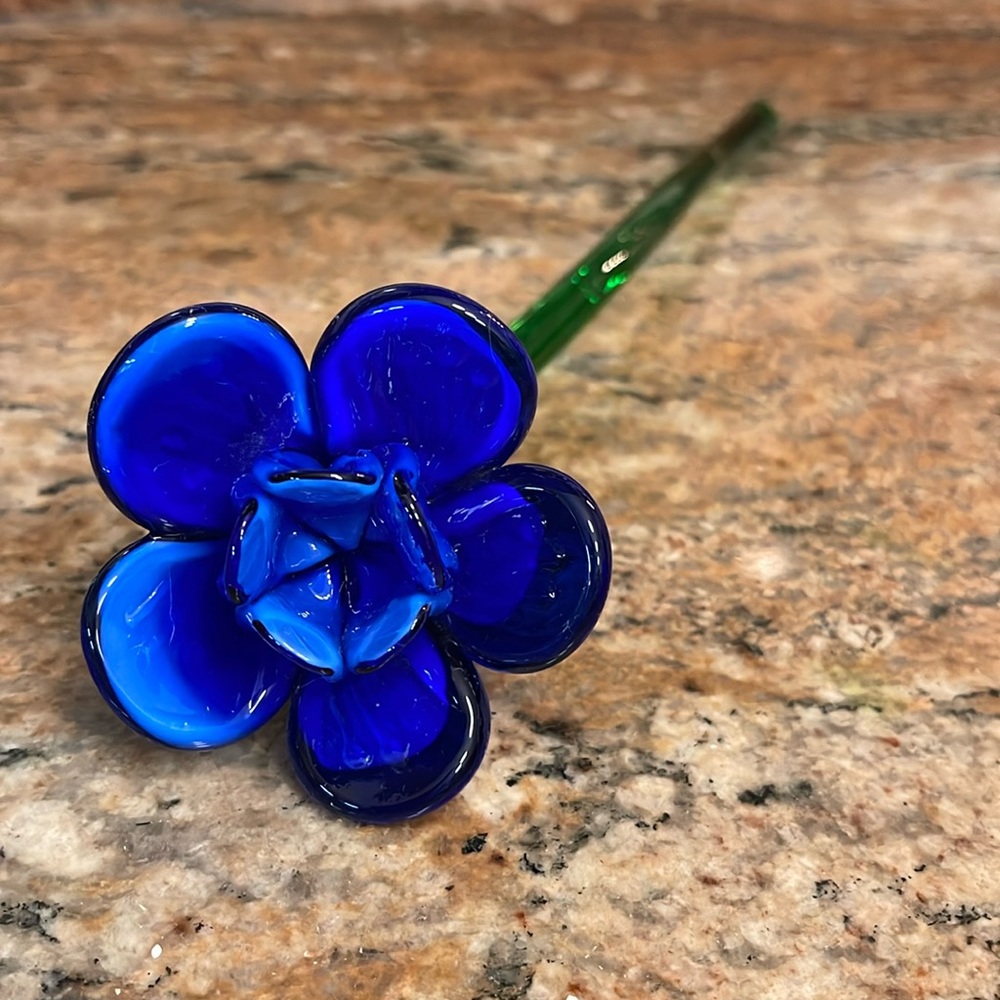 Global Village Blown Glass Flower